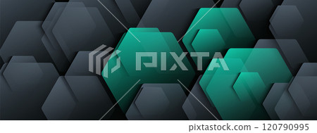 Abstract hexagon pattern background. Geometric shapes creative design. Modern futuristic graphic. Suit for cover, booklet, poster, banner, flyer, website, backdrop, wallpaper Abstract hexagon pattern background. Geometric shapes creative design. Modern futuristic graphic. Suit for cover, booklet, poster, banner, flyer, website, backdrop, wallpaper 120790995