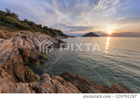 Paradise beach at sunrise. Greece Paradise beach at sunrise. Greece 120791297