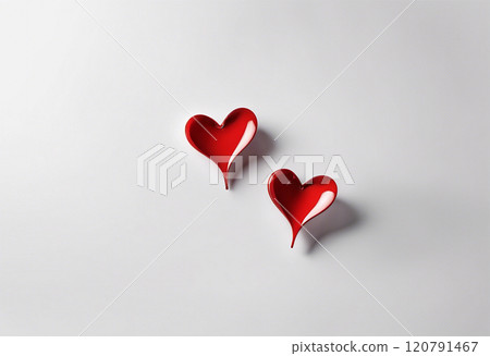 Beautiful little red hearts - Generative AI 120791467