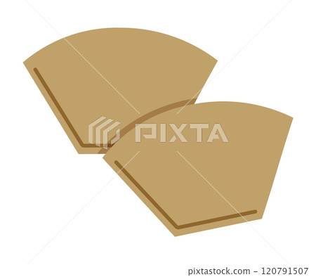 Paper filter illustration Paper filter illustration 120791507