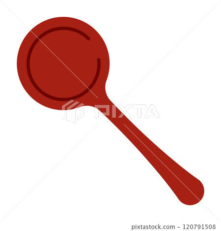 Simple round spoon illustration Simple round spoon illustration 120791508