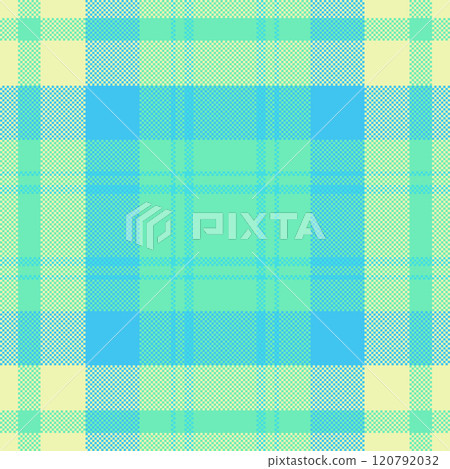 Elegance seamless pattern texture, many background check tartan. Flannel textile fabric plaid vector in mint and cyan colors. 120792032