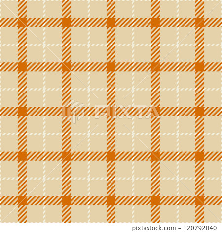 Glen tartan seamless texture, hounds tooth pattern vector plaid. Intense fabric background check textile in light and orange colors. 120792040