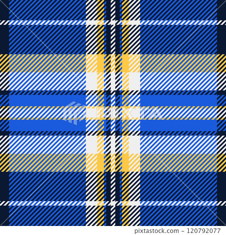 Twill tartan textile vector, pillow pattern background plaid. Festive fabric check seamless texture in blue and dark colors. Twill tartan textile vector, pillow pattern background plaid. Festive fabric check seamless texture in blue and dark colors. 120792077
