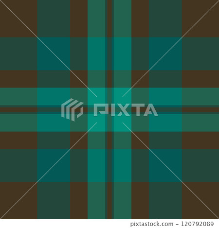 Panjabi plaid fabric vector, packing background pattern check. Repetition texture textile tartan seamless in dark and teal colors. 120792089
