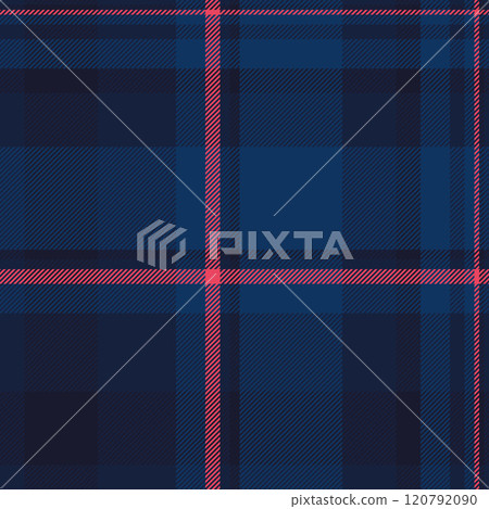 France vector texture check, tribal background plaid pattern. Pure fabric seamless textile tartan in dark and blue colors. 120792090