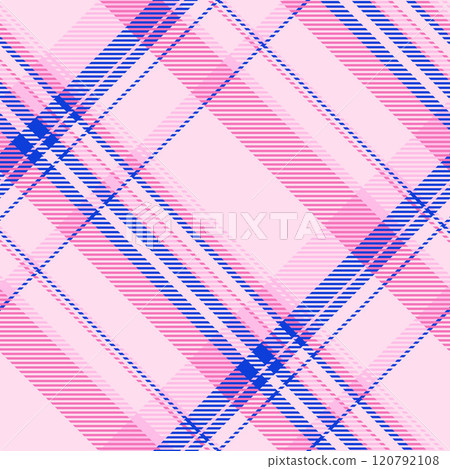 Household check tartan textile, trousers pattern vector background. Pride fabric texture plaid seamless in light and pink colors. Household check tartan textile, trousers pattern vector background. Pride fabric texture plaid seamless in light and pink colors. 120792108