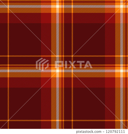 Holiday plaid background tartan, track pattern fabric vector. Pure check textile seamless texture in red and bright colors. 120792111
