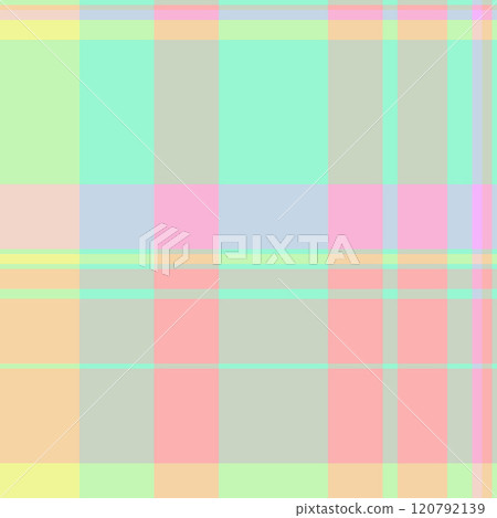 Real texture pattern check, vogue textile plaid background. Paper vector seamless tartan fabric in light and mint colors. 120792139