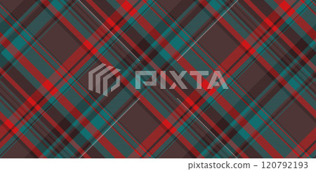 Pride texture textile check, vogue background pattern fabric. Goose vector seamless tartan plaid in red and cyan colors. Pride texture textile check, vogue background pattern fabric. Goose vector seamless tartan plaid in red and cyan colors. 120792193