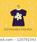 Clothing secondhand sustainable fashion vector 120792343