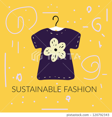 Clothing secondhand sustainable fashion vector Clothing secondhand sustainable fashion vector 120792343