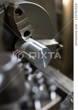 Cutting the side surface with a lathe Cutting the side surface with a lathe 120792828