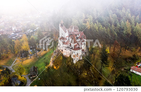 View from above on Bran Castle View from above on Bran Castle 120793030