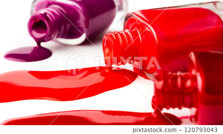 Bottles with nail polish Bottles with nail polish 120793043