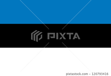 Estonia flag in official colors, dimensions and aspect ratio. Vector flag symbolizing national pride, identity, heritage, patriotism and authority Estonia flag in official colors, dimensions and aspect ratio. Vector flag symbolizing national pride, identity, heritage, patriotism and authority 120793416