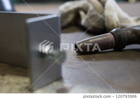 Preparing to weld stainless steel 120793806