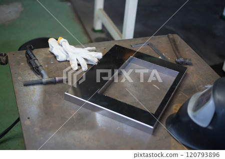 Stainless steel welding work 120793896