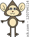 Cute monkey with big standing ears 120794114