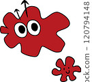 Cute germ and virus illustrations - Red 120794148