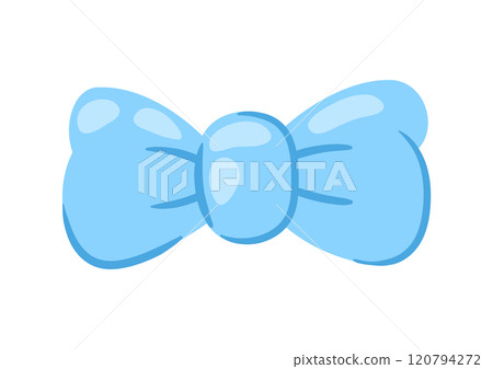 Illustration of bow. Cartoon cute image of ribbons tied in knot. Illustration of bow. Cartoon cute image of ribbons tied in knot. 120794272