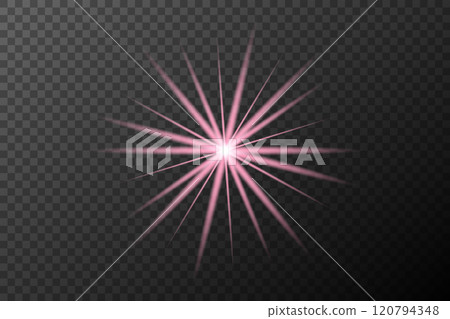 light effect pink isolated flare explosion shiny dust line solar flare star spark neon light holidays festival, vector element 120794348