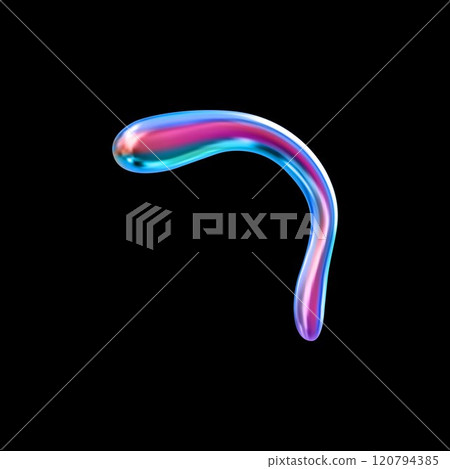 Vector with rounded drops of flowing liquid chrome in neon colorful tones on black background Vector with rounded drops of flowing liquid chrome in neon colorful tones on black background 120794385