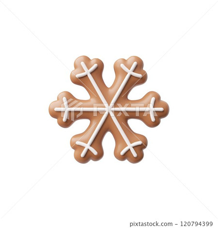 3d icon of gingerbread Christmas cookies. 3d icon of gingerbread Christmas cookies. 120794399