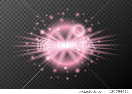 glowing light effect on transparent background 120794411