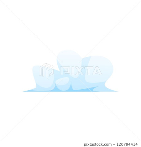 Vector illustration with blue clouds on isolated white background. 120794414