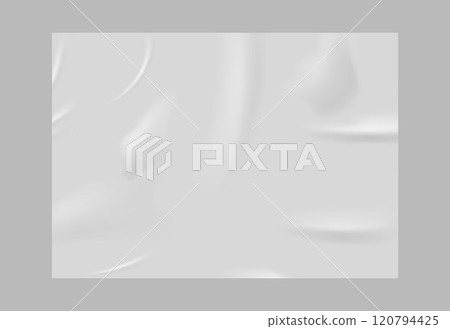 Smooth but slightly wrinkled white sheet of paper. 120794425