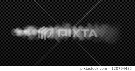 3d horizontal rocket trail. 120794483