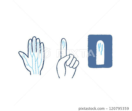 Image of biometric authentication/vein authentication 120795359