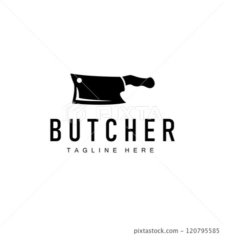 meat knife design butcher logo simple concept silhouette meat cutting illustration product brand template meat knife design butcher logo simple concept silhouette meat cutting illustration product brand template 120795585