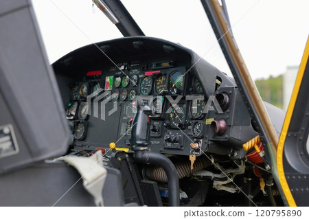 Helicopter cockpit Helicopter cockpit 120795890