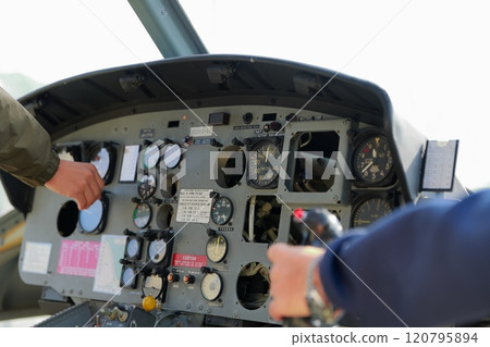 Helicopter cockpit 120795894