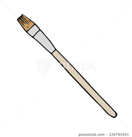 Vector hand drawn colored paint brush Vector hand drawn colored paint brush 120795931