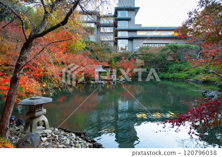 Autumn leaves at Happo-en Garden, Shirokanedai, Minato-ku, Tokyo (TOKYO RED GARDEN) 120796038