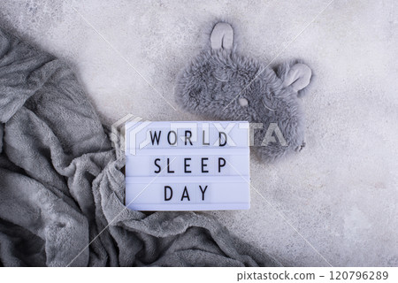 World sleep day concept with alarm clock 120796289