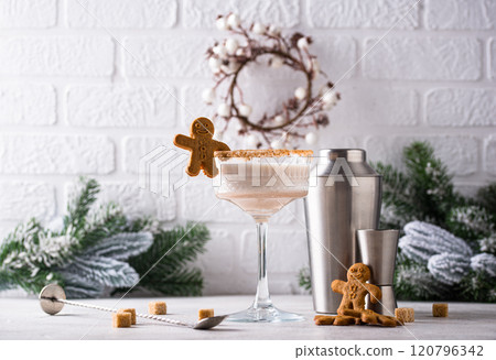 Christmas winter creamy cocktail eggnog Christmas winter creamy cocktail eggnog 120796342