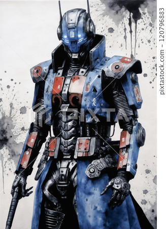 "AI-generated images" of a robot equipped with artificial intelligence in the near future 120796883