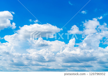 A refreshing summer sky with large clouds 120796932