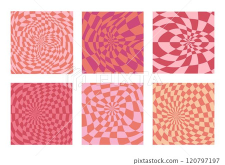 Psychedelic checkerboard poster Psychedelic checkerboard poster 120797197