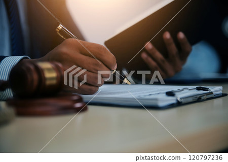 Law theme, gavel or mallet of the judge, lawyer enforcement officers, evidence-based cases taken into account in the court abount business, legislation. Law theme, gavel or mallet of the judge, lawyer enforcement officers, evidence-based cases taken into account in the court abount business, legislation. 120797236