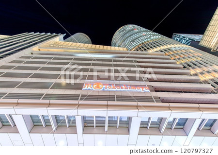 Night view of JR Central Towers, Nagoya Night view of JR Central Towers, Nagoya 120797327