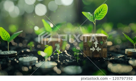 Sustainable Growth and Eco-Friendly Concept Sustainable Growth and Eco-Friendly Concept 120797392