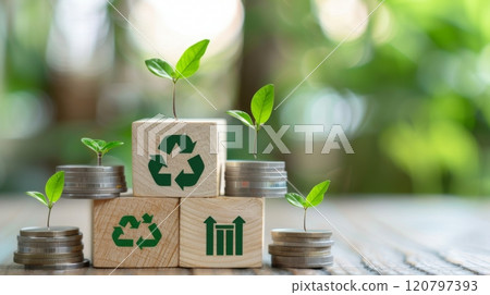 Sustainable Growth and Eco-Friendly Concept Sustainable Growth and Eco-Friendly Concept 120797393