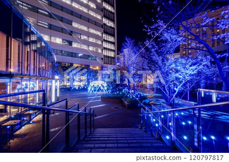 Winter illuminations at Lucent Tower in Nagoya 120797817