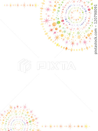 White background decorated with watercolor dots like fireworks - vertical 120798091