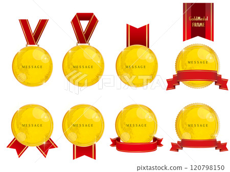 Set of gold medals 120798150